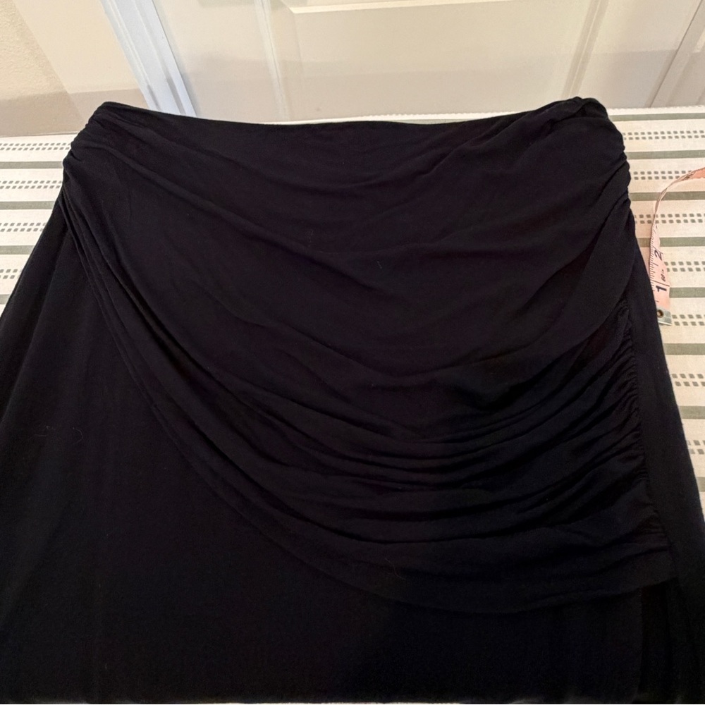 CAbi Black Ruched Faux Wrap Maxi Skirt - Picture 8 of 10
